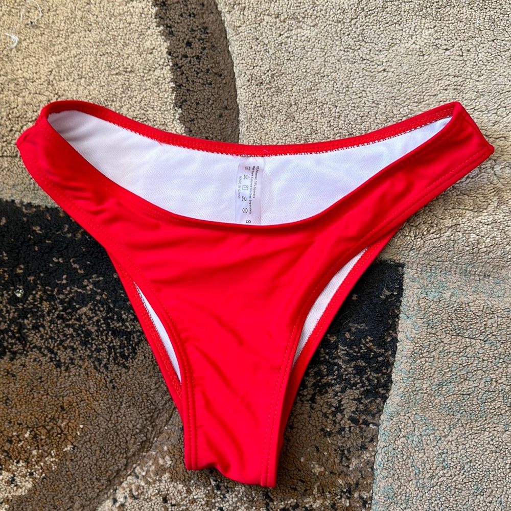 Red bikini bottoms